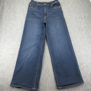 Well Worn Womens Size 10/30 Wide Leg Cropped Jeans Dark Wash Cropped Length